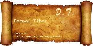 Darnai Tibor névjegykártya
