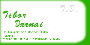 tibor darnai business card